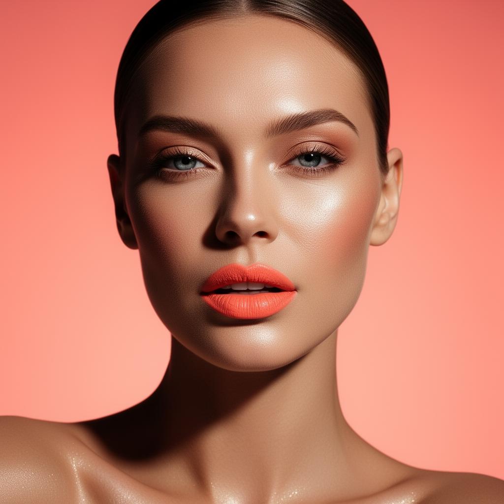 Modelo com beleza editorial